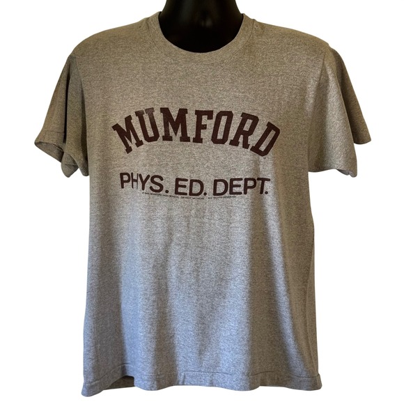 Screen Stars Other - Vintage 1984 Mumford High School Phys Ed Dept T-Shirt Screen Stars XL Gray 80s